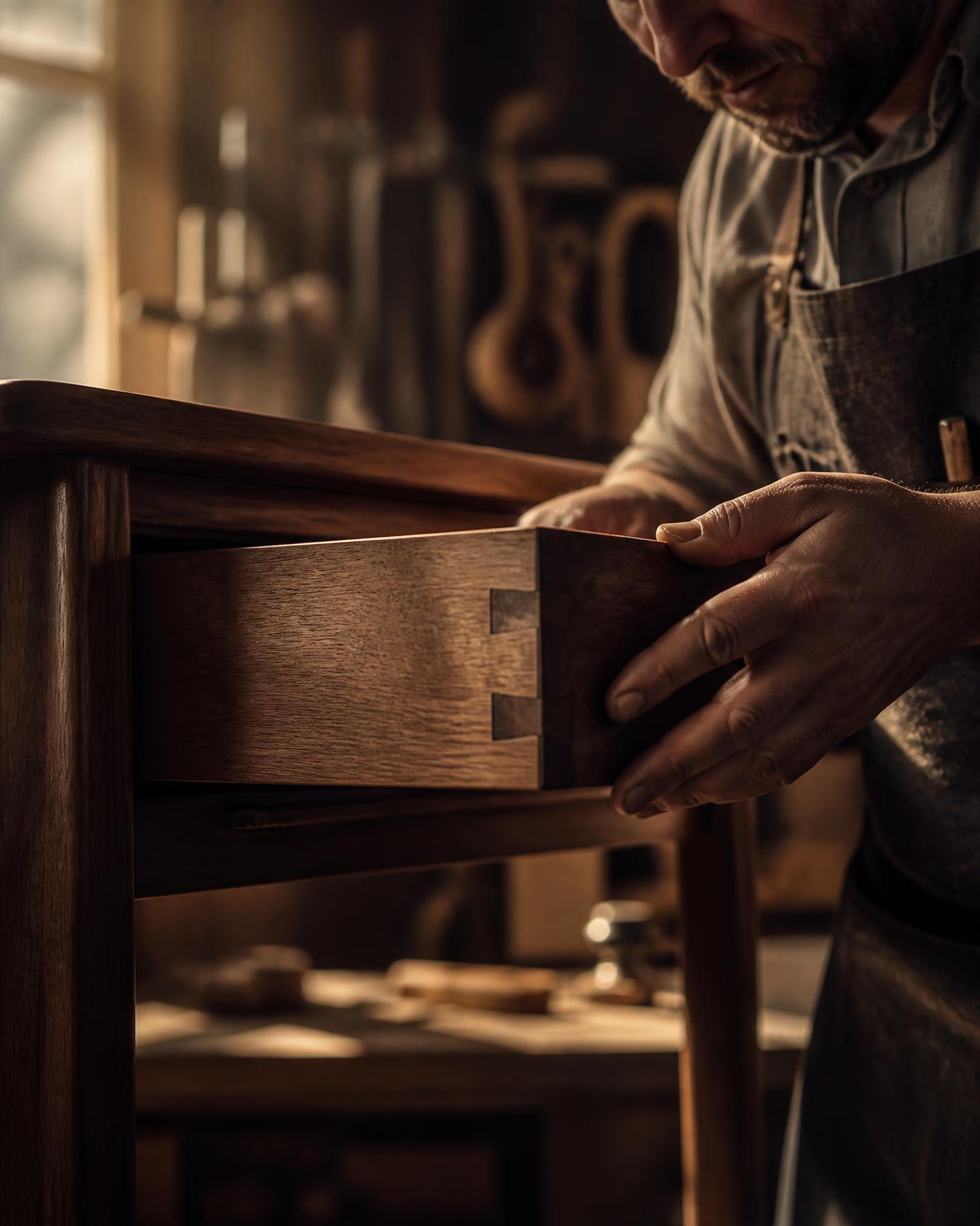 ZEN craftsman assembling bespoke joinery