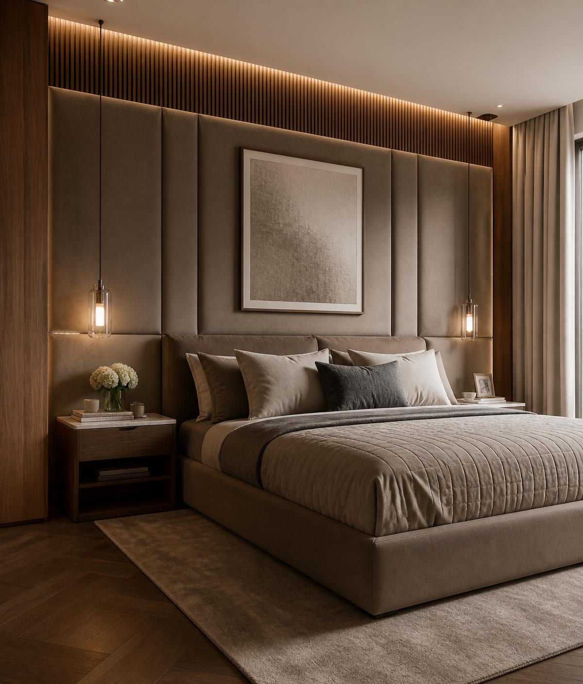 Warm timber finishes carried through the home
